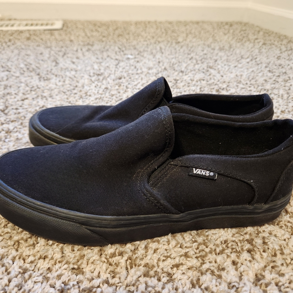 Black Slip On Vans